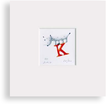 "K" with dog